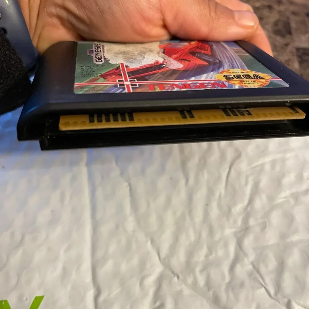 Vintage Sega Genesis Tengen Hard Drivin’ Video Game